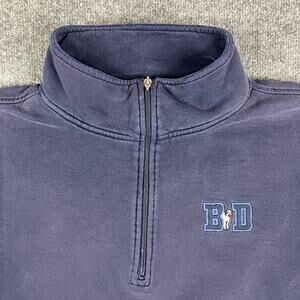 Big Dogs Sweatshirt Mens XL Navy Quarter Zip Pullover Casual Long Sleeve